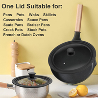 Couvercle de casserole en verre multi-taille noir blanc rouge couvercle de casserole multifonctionnel de sécurité alimentaire couvercle de casserole universel en silicone de cuisson