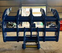 Bêche à racines RSBM pour pelle hydraulique CAT 320 de 20 tonnes, attache à 5 dents pour défrichement et ramassage de roches