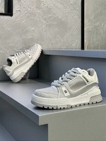 Baskets décontractées tendance à lacets, à pois et semelle épaisse, Printemps Automne 2026. Nouveau style polyvalent et tendance. Chaussures confortables à talon bas