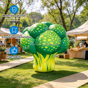 Modèle gonflable géant personnalisé de brocoli vert vif, ballon gonflable en forme de légume pour l'affichage en stand de marché fermier - Product Image 2