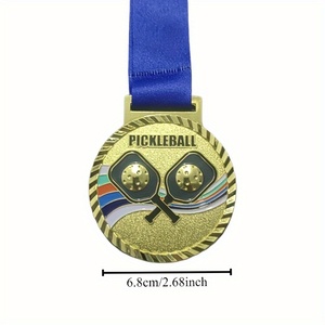 Medallas de metal Pickleball personalizadas al por mayor para premios de competición de tenis y críquet para personas mayores - Product Image 3