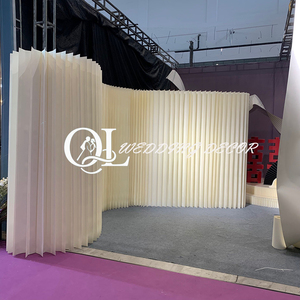 8ft Gấp Cao tổ ong giấy tường Backdrop Heavy Duty dày giấy Màn hình phân vùng cho kho trang trí đám cưới - Product Image 3