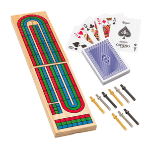 Bộ trò chơi bảng <span class=keywords><strong>cribbage</strong></span> W/lưu trữ-Trò chơi bàn vui nhộn với bảng gỗ cho người lớn và trẻ em-Lý tưởng cho đêm trò chơi, du lịch (từ 8 tuổi trở lên) - Product Image 1