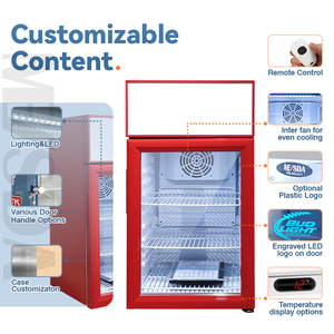 <span class=keywords><strong>Réfrigérateur</strong></span> vertical Meisda SC40B à refroidissement direct pour boissons, avec portes vitrées simples, idéal pour les boissons énergisantes - Product Image 2