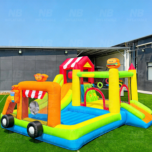 Château <span class=keywords><strong>gonflable</strong></span> pour enfants avec toboggan, pour usage domestique, intérieur et extérieur, idéal pour <span class=keywords><strong>jardin</strong></span> et cour. - Product Image 4
