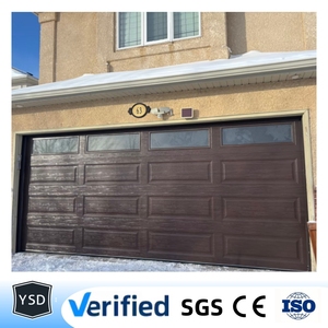 Kit <span class=keywords><strong>de</strong></span> <span class=keywords><strong>porte</strong></span> <span class=keywords><strong>de</strong></span> <span class=keywords><strong>garage</strong></span> <span class=keywords><strong>sectionnelle</strong></span> 24V/220V 1000N 9x8, design moderne, résistant au vent, en fer galvanisé, pour usage commercial et résidentiel - Product Image 1