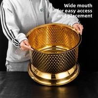 Seau à glace en acier inoxydable pour refroidir la bière et les boissons – Idéal pour bars, KTV et événements – Design moderne et minimaliste – Couleur or – Vente transfrontalière