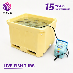 Bac de stockage moderne pour poissons et crevettes, grande capacité 300L, isolé thermiquement, réutilisable, durable, étanche, avec aérateur <span class=keywords><strong>à</strong></span> oxygène, qualité alimentaire, pour aquaculture et vin - Product Image 1
