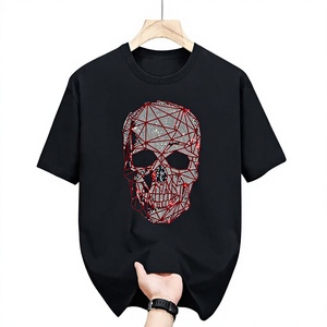 Camiseta de Talla Grande con Pedrería para Mujer, Camiseta Casual Brillante de Algodón, Fabricante Mayorista - Product Image 1