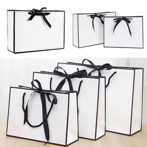 Customized Personalized Shopping Handbag Elegant Bow Gift Packing Paper Carry Bag <b>Wrapping</b> for Parties - Product Image 2