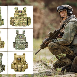 Chaleco Táctico de Entrenamiento de Caza, Chaleco Táctico MOLLE, Chaleco Portaplacas de Camuflaje, Equipo Táctico Ajustable para Entrenamiento - Product Image 6