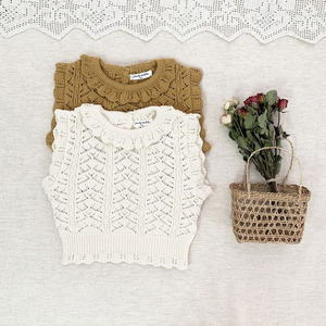 Suéter Cárdigan de Punto Vintage para Bebés y Niñas Pequeñas, Invierno 2022, Ropa Infantil al por Mayor 025AS22169 - Product Image 5