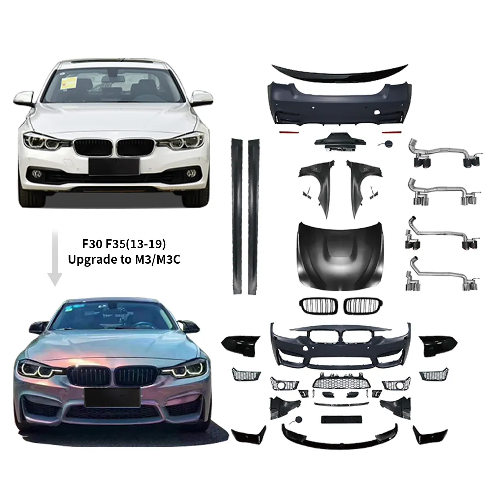 Auto Car Full Set M3 Conversion Facelift Hintere vordere Stoßstange Bodykit Body Kit für BMW 3er F30 F35 2013-2018 Upgrade auf M3