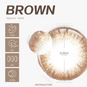 여성용 클래식 그린 콘택트 렌즈 사랑스러운 아름다움 내츄럴 룩 다크 브라운 핑크 블루 다양한 렌즈 색상 인증 - Product Image 2