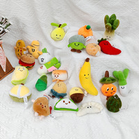 Porte-clés en peluche série Légumes et Fruits Mignons, figurines miniatures de jeu de machine à griffes de ville, pendentif pour sac cadeau