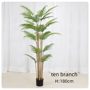 Vendita calda realistica giardino paesaggistico Areca artificiale palme Bonsai albero di palma piante artificiali per ufficio decorazioni per la casa