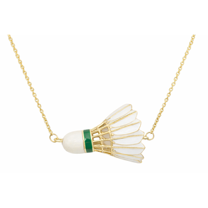 Sporty 18K Gold Plated <b>Badminton</b> Shuttlecock Pendant Necklace Unisex Gift Fashion Statement Accessory - Product Image 1