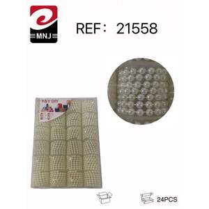 Cuentas de Plástico Blancas de 1M para Conectar, Surtido de Cuentas - Product Image 1