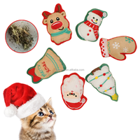 Jouet en peluche de Noël à la catnip pour chat, jouet de dentition rembourré, cadeau de Noël pour chat, jouets d'enrichissement