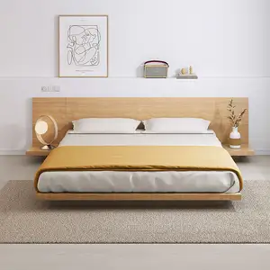 Долговечная и прочная Современная низкая кровать-ЛОФТ татами японская мебель деревянная кровать для спальни
