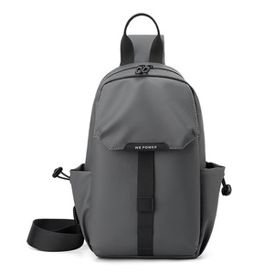 Unisex Casual Sports <b>Chest</b> Bag for Walking Jogging Running Travel & Gym PU Material Fashionable Shoulder Sling - Product Image 2