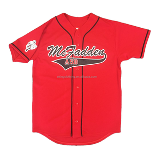 Uniforme de baseball à deux boutons avec maille de broderie, ensemble d'uniformes de baseball à 2 boutons, chemises en jersey de baseball à sublimation - Product Image 4