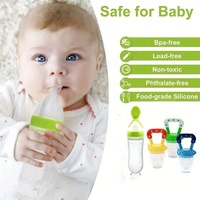 Groothandel Siliconen Baby Fruit Feeder Set Baby Lepel Feeder Groente Fruit Nibbler Zacht Siliconen Baby Voeding Set