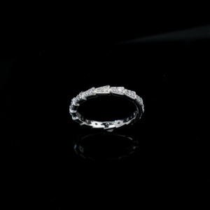 แหวนเพชรทรงกลมเงิน S925 รุ่น C - Product Image 4