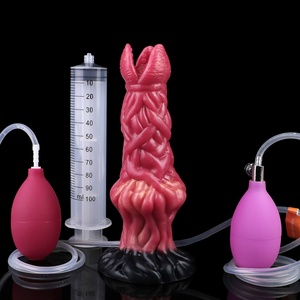 Monster <b>Dildo</b> Inflatable Squirting Fantasy Horse <b>Dildo</b> Knotted with Strong Suction Cup Anal <b>Dildo</b> Silicone Adult Toys for Women - Product Image 1