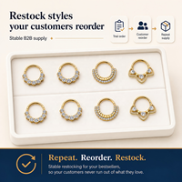 Kaishee Anneau de nez articulé en titane de qualité implantaire ASTM F136 pour piercing corporel, bijoux de piercing en titane, anneau de piercing en titane