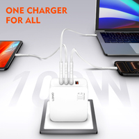 Chargeur mural LDNIO Q8-MI 100W GaN 4 ports USB C avec HyperCharge USB-C 100W, USB-C 65W et USB-A 30W pour Xiaomi