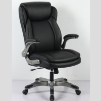 Chaise de bureau confortable en mousse avec support lombaire à coussin d'air, hauteur réglable, dossier haut, pivotante, ergonomique, pour cadre dirigeant, à roulettes