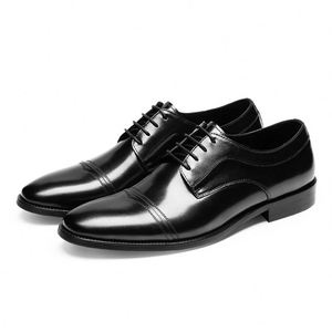 Nouvelles Chaussures Habillées Homme en Cuir Véritable Respirantes à Lacets et Bout Pointu – Collection Printemps-Été 2025 – Qualité Supérieure Prix Usine - Product Image 3