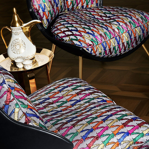 Sillón de Diseño de Lujo para Sala de Estar, Sillón Individual de Terciopelo Moderno y Lujoso -01-VERSACES NL Sillón de Lujo -01- - Product Image 4