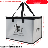 Sac isotherme personnalisé avec logo, carré, pour la livraison de nourriture à emporter, la bière, le déjeuner, grand sac de pique-nique, imperméable, blanc, sacs isothermes