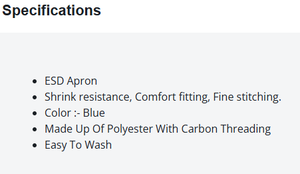 Tablier antistatique ESD, vêtement de travail de protection durable pour l'assemblage électronique, protection contre les décharges électrostatiques - Product Image 4
