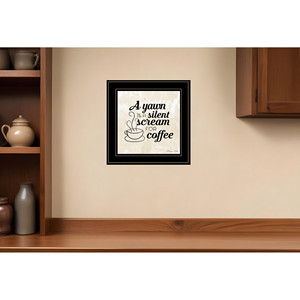 HMS nero incorniciato da parete "un urlo silenzioso per caffè 2" stampa resistente ed elegante per l'arredamento della casa - Product Image 3