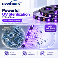 Bande LED UV ultra-mince de 0,2 mm, épaisseur, largeur et longueur personnalisées, ruban LED flexible ultraviolet pour la purification de l'air