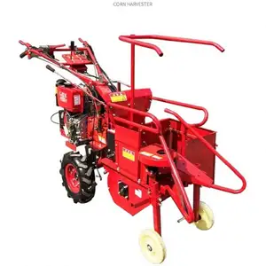 2023 Granja al por mayor Mini cosechadora de maíz sorgo pasto cosecha caminar tractor pequeña cosechadora de maíz