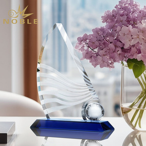 Trophée en cristal de verre K9 vierge de forme personnalisée de haute qualité, récompenses en cristal de verre, trophées, globe, <span class=keywords><strong>voilier</strong></span>, trophée en cristal - Product Image 2