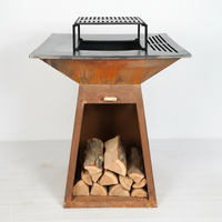 Fournitures de jardin - Barbecue extérieur de 42 pouces, facile à nettoyer, foyer robuste pour jardin, patio, fête