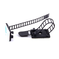 Sangles réglables avec clip en nylon PA66 ignifuge 94V-2 certifié ROHS, clips de gestion de câbles autocollants