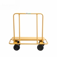 Chariot à main de plate-forme de chariot de camion de quatre roues d'acier inoxydable chariot résistant industriel de cloison sèche
