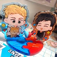 Porte-clés et breloque de téléphone en acrylique personnalisés Vigreat YCH Chibi Couple, cadeau d'amour pour la Saint-Valentin, aimant en forme de cœur