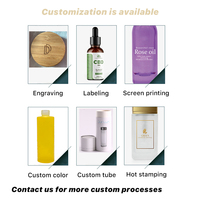 Bouteille d'huile essentielle en plastique PET 300ml 10oz 16oz 500ml avec bouchon à vis en bois de bambou pour soin de la peau, sérum, crème pour le visage, lotion, shampoing