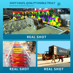 Train touristique sur chenilles pour grands parcs et stations, système de rails en acier robuste, transport panoramique haute capacité - Product Image 5