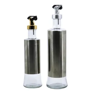 300ml 500ml 스테인리스 품질 보증 부엌 성분 저장 공구를 위한 모자를 씌운 기름 저장 병