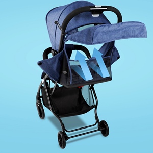 Xe đẩy em bé 4 trong 1 S1 có thể ngồi và nằm xuống di động cao phong cảnh bé đi Bộ xe đẩy kéo thanh gấp xe đẩy em bé - Product Image 5