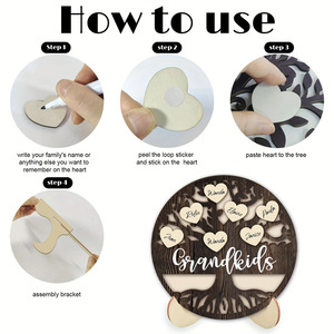 Festa della mamma regalo creativo nome personalizzato <span class=keywords><strong>in</strong></span> <span class=keywords><strong>legno</strong></span> albero di famiglia cornici <span class=keywords><strong>in</strong></span> <span class=keywords><strong>legno</strong></span> amore albero di famiglia decorazione per la tavola decorazione della casa - Product Image 6