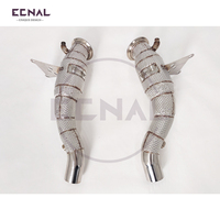 Ecnal pour Ferrari 458 4.5L 2011-2014, collecteur d'échappement en acier inoxydable Gintani avec isolateur et résonateur